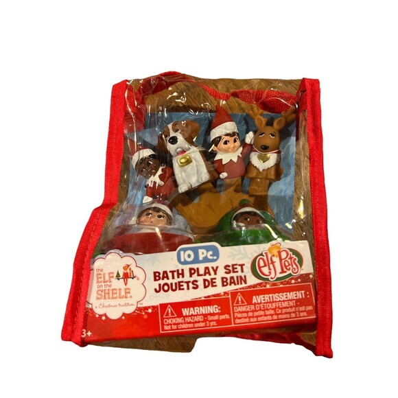 Elf on the Shelf Bath Toy Set – Rinse Cup, Skirt, Pan, Accessories, Holiday Fun - Picture 2 of 5